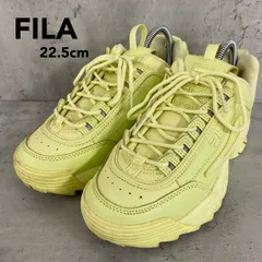 FILA フィラ DISRUPTOR 2 ディスラプター2 厚底 スニーカー ダッドシューズ チャンキーソール 5XM01763-701 22.5cm 靴 シューズ イエロー パステルカラー スポーツ ストリート カジュアル ボリュームソール ★ ■■