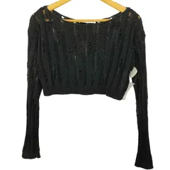 ザラ ZARA 透かし編み クロップド シアーニット レディース import：S 