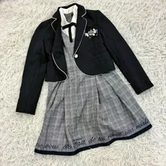 hiromichi nakano children （ヒロミチナカノ チルドレン） フォーマルワンピーススーツ 卒業式 入学式 セレモニー ショート丈ジャケット グレンチェック柄ジャンパースカート ガールズ キッズ 160cm
