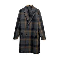 メンズL/ZARA チェック ロングコート