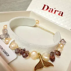 淡水パール　ブレスレット　長さ調節可　箱付き