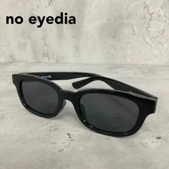 美品 no eyedia ノーアイディア サングラス NE-461-BK ブラック スクエア ウェリントン 伊達メガネ アイウェア 黒縁フレーム ＵＶカット 紫外線対策 ファッション小物 雑貨 ストリート カジュアル モード シンプル ケース付き ★ ■◆