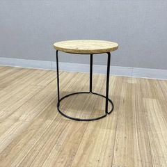 エルマ サイドテーブル 50cm 真鍮 スチール ラウンド - メルカリ