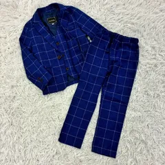 LuoboBeiBei （ルオボベイベイ） 格子柄 スーツ3点セット ジャケット ベスト パンツ 卒園式 入学式 入園式 結婚式 七五三 キッズ ボーイズ 110cm