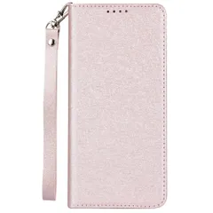 Elick Galaxy S10 用 SC-03L SCV41 ケース カバー 薄型 高級PUレザー 手帳型 マグネット式 ベルトなし ストラップ付き カード収納 ギャラクシー S10 SC-03L docomo SCV41 au スマホケース ローズゴールド