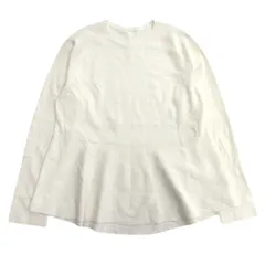 良品 green label relaxing グリーンレーベルリラクシング ユナイテッドアローズ ペプラム フレア ニット セーター カットソー 白  レディース 古着 中古 USED