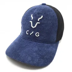 【美品】CPG キャップ ネイビー ロゴ刺しゅう 一部パイル地   ゴルフウェア 2024年モデル CPG