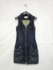 リーバイス インディゴデニム ジップアップ ノースリーブ ONE PIECE レディース 85 0220