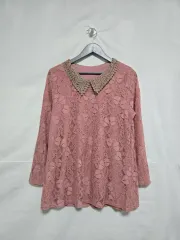 レイース フラワー ブラウス ピンク レディース95 0220