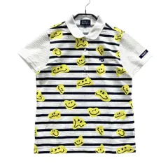 サイズ：1 PEARLY GATES パーリーゲイツ  半袖ポロシャツ ボーダー ホワイト系 [240101572861] ゴルフウェア レディース ストスト