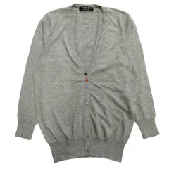 良品 Black Label Paul Smith ブラックレーベルポールスミス カーディガン ニット セーター コットン M グレー メンズ 古着 中古 USED