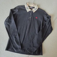 バーバリー ブラック 長袖 カラーTシャツ