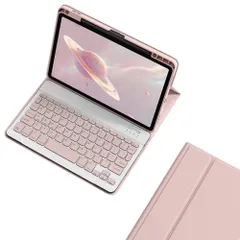 10.5インチ 10.2インチ アイパッド カラーキーボード 分離式 マグネット 取り外し可能 カバー キーボード iPadPro10.5 女性向け iPadAir3 ペンシル収納可能 キーボードケース かわいい 10.2 iPad iPad7 (ピンク) i