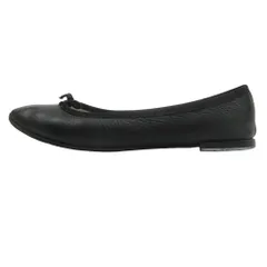 良品 repetto レペット レザー フラット バレエ シューズ 靴 サイズ38 約24.5cm 黒 ブラック レディース 古着 中古 USED