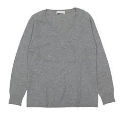 UNIQLO ユニクロ カシミヤ100％ 長袖 ニット Vネック セーター プルオーバー トップス XL グレー  レディース 古着 中古 USED