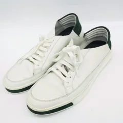 GUCCI レザースニーカー ホワイト × グリーン