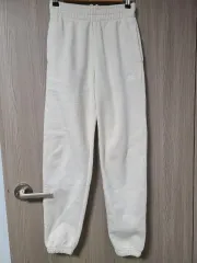 アディダス 起毛 ジョガーパンツ アイボリー