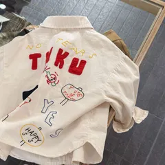 即納　春服　キッズ　長袖シャツ　春服　子供服　刺繍