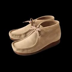 クラークス ワラビー 中国製  ベージュ UK 8 （w-1620113）