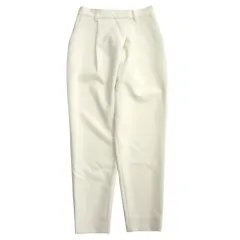 SOEJU ソージュ ストレッチファイン タック パンツ テーパード ラップデザイン スラックス サイズS ホワイト レディース 古着 中古 USED