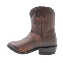 未使用 FRYE フライ BILLY SHORT レザー ショート ウエスタンブーツ 本革 靴 シューズ 5.5/23.0cm 茶 ダークブラウン レディース 古着 中古 USED