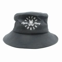未使用 Psycho Bunny サイコバニー ゴルフ バケット ハット 帽子 ロゴ 刺繍 吸水速乾 ストレッチ GF662 黒 ブラック メンズ レディース 古着 中古 USED