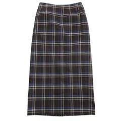 未使用 IENA イエナ チェック タイト スカート ロング 2021年 36 茶 ブラウン レディース 古着 中古 USED