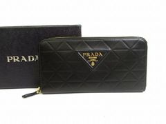 ✨ほぼ未使用✨PRADA プラダ トライアングル ラウンドファスナーソフト 