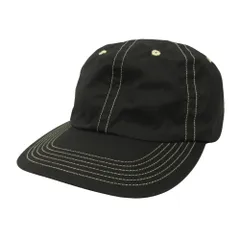 未使用 25ss KIJIMATAKAYUKI キジマタカユキ 6パネル キャップ 帽子 ステッチ F 黒 ブラック メンズ 古着 中古 USED