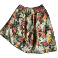 【極美品 07ss】COMME des GARCONS フラワー総柄 シルクスカート S コムデギャルソン 2000000023236のサムネイル
