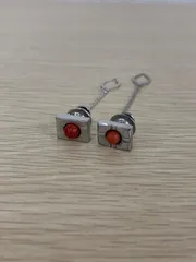 ￥2 血赤珊瑚 サンゴ カフス タイタック  タイピン ルース【アクセサリー】 【0.5】