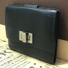 グッチ 折り財布 Wホックコンパクト 黒 ターンロック GA392