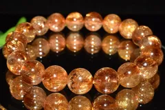 【１点物】虎色の密集針 タイガータイチンルチルクォーツ　10mm　ブレスレット パワーストーン 天然石 _MC5554