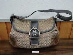 【2623H34】 COACH コーチ ワンショルダー キャンバス スエード 中古