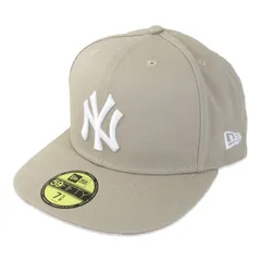 NEW ERA ニューエラ ベースボールキャップ NY ニューヨークヤンキース 7 5/8 MLB 59FIFTY 6パネル New York Yankees ベージュ   90010102