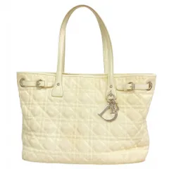 クリスチャン・ディオール(Christian Dior) クリスチャンディオール トートバッグ カナージュ パナ キャンバス ホワイト レディース