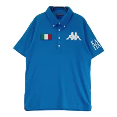 サイズ：M KAPPA GOLF カッパゴルフ  半袖ポロシャツ ボタンダウン  ブルー系 [240101629784] ゴルフウェア メンズ ストスト