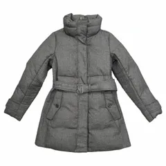 BURBERRY LONDON バーバリー LONDON ダウンジャケット 38 グレー ウール  ベルト付き チェック