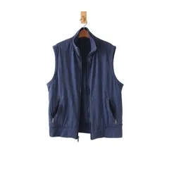 ラルフローレン パープルレーベル リバーシブル 中綿ベスト ルーマニア製 ネイビー M 175/96A （w-5620125）