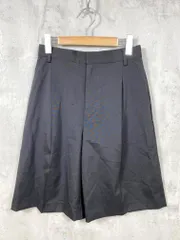 美品 BEUTY＆YOUTH UNITED ARROWS ビューティー&ユース センタープレス タック ハーフ パンツ sizeS/黒 ■■ レディース