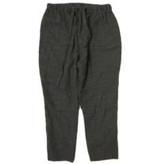 BASISBROEK バージスブルック ベルギー製 ウールチェックイージーパンツ 2 Brown テーパード ボトムス g22023