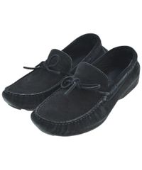 LARDINI スウェード メンズドライビングシューズ インディゴブルー