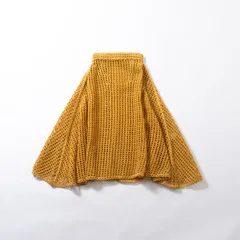 ジルサンダー JIL SANDER ロングスカート メッシュデザイン ◆新品タグ付き◆ Aライン 32 レディース イエロー コットン混 モードブランド イタリア製 ハイブランド スカート USEDのサムネイル