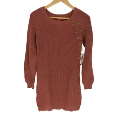 ゲス GUESS サイドレースアップ ロング ニット ワンピース レディース import：S のサムネイル