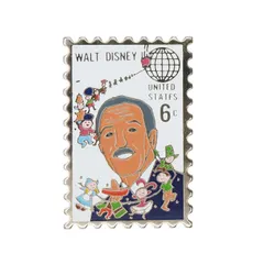 WALT DISNEY ウォルト・ディズニー USA 6c 切手型 ピンズ レトロ ピンバッジ バッチ pins-23858