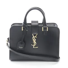 サンローランパリ SAINT LAURENT PARIS ハンドバッグ YSLライン ベイビー モノグラム カバス 568853 DV70O ブラック レザー モノグラム ベイビー カバス レディース Used A