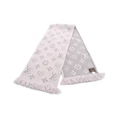 ルイ・ヴィトン LOUIS VUITTON マフラー エシャルプ ロゴマニア M74742 ウール シルク マフラー レディース Used A