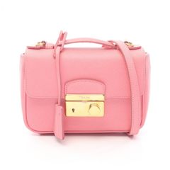 PRADA プラダ ギャザー 本革レザーハンドバッグ ショルダー 2way