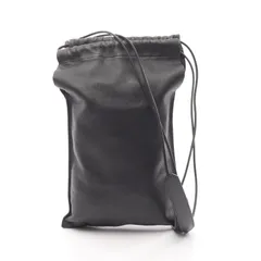 ジルサンダー JIL SANDER ショルダーバッグ FLAT DRAWSTRING XS ブラック レザー フラット ドローストリングXS レディース Used A