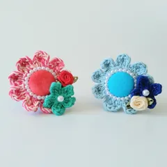 セット１１.お花ブローチ2点